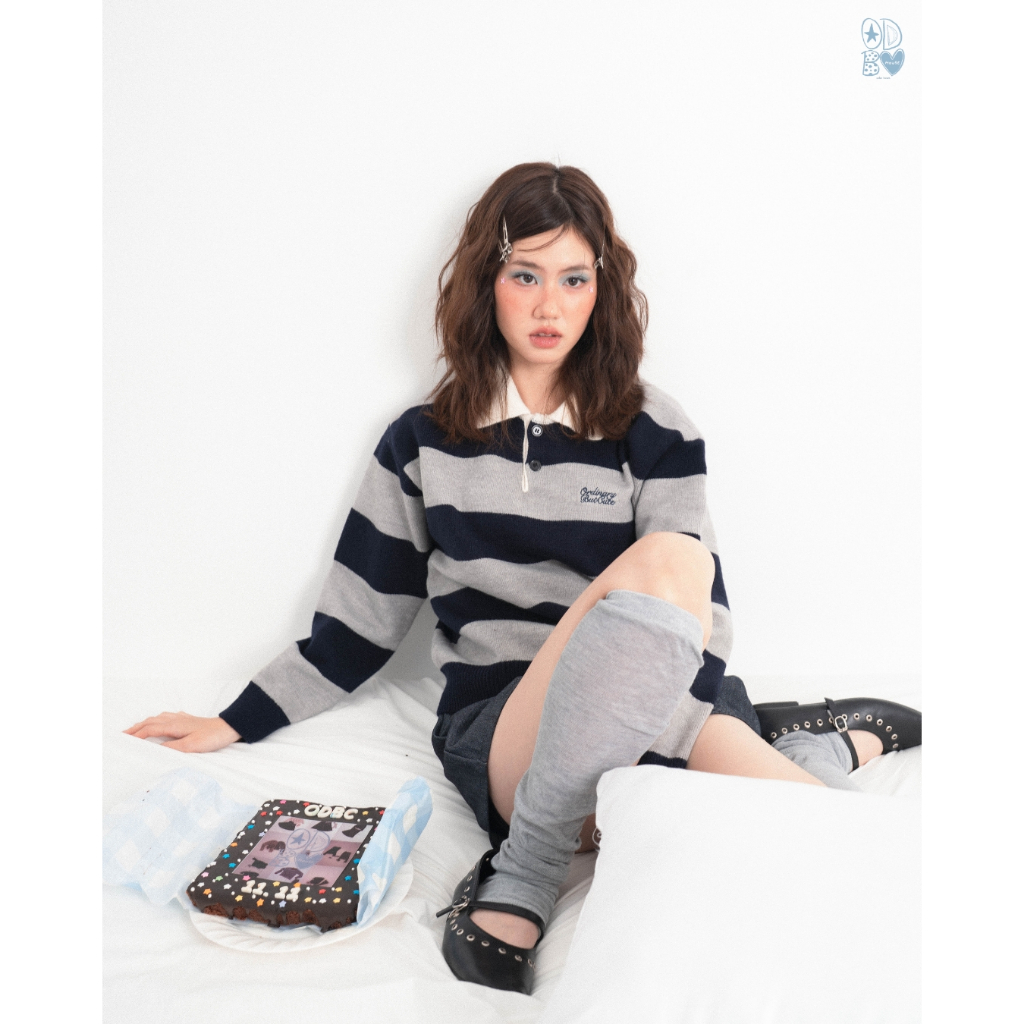 11.11 ODBC Downtown polo knit🪡 เสื้อไหมพรมแขนยาวลายปัก