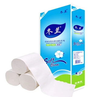 ทิชชู่ม้วนใหญ่ไร้แกน ยกแพ็ค Soft Clean กระดาษทิชชูเนื้อนุ่ม ซึมซับดี ไม่เปื่อยง่าย