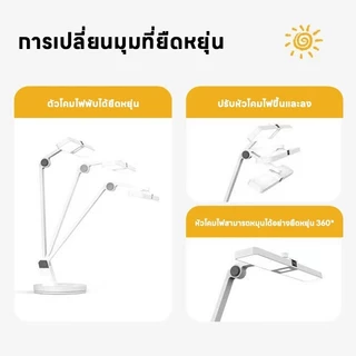โคมไฟต้านสายตาสั้น ปรับโหมดแสงเฉพาะทาง 3 สี, 5 ระดับความสว่าง แสดงเวลาการเรียนอัตโนมัติ