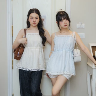RIKA น้องริเกด สายเดี่ยวลูกไม้รูดเอว