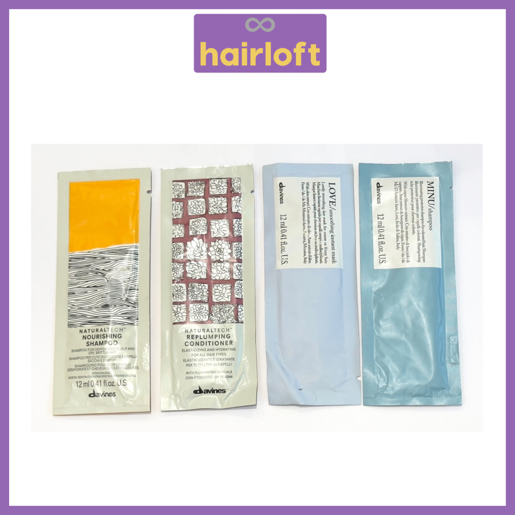 ของแถม Davines shampoo / conditioner /mask 12ml.