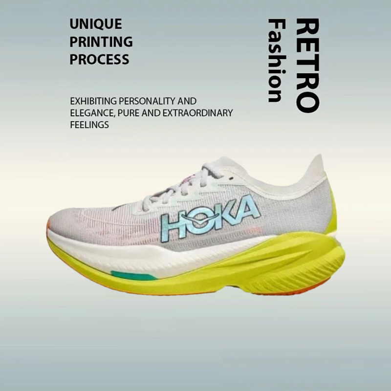 【ของแท้ 100%】HOKA ONE ONE U ROCKET X 2  รองเท้าวิ่งที่ออกแบบมาเพื่อการทำความเร็ว