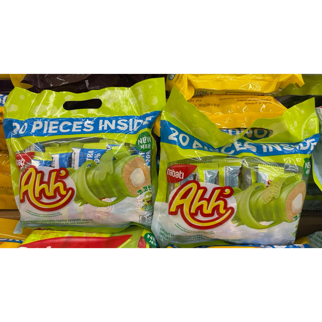 Nabati Ahh’ Coconut Pandan Flavoured Snack