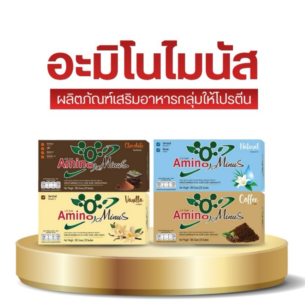 ⚡️ส่งไว ขายดี⚡️ ผลิตภัณฑ์เสริมอาหาร Amino Minus อะมิโน ไมนัส 1กล่อง 20ซอง โปรตีนพืช กรดอะมิโนโปรตีน โปรตีนเพื่อสุขภาพ