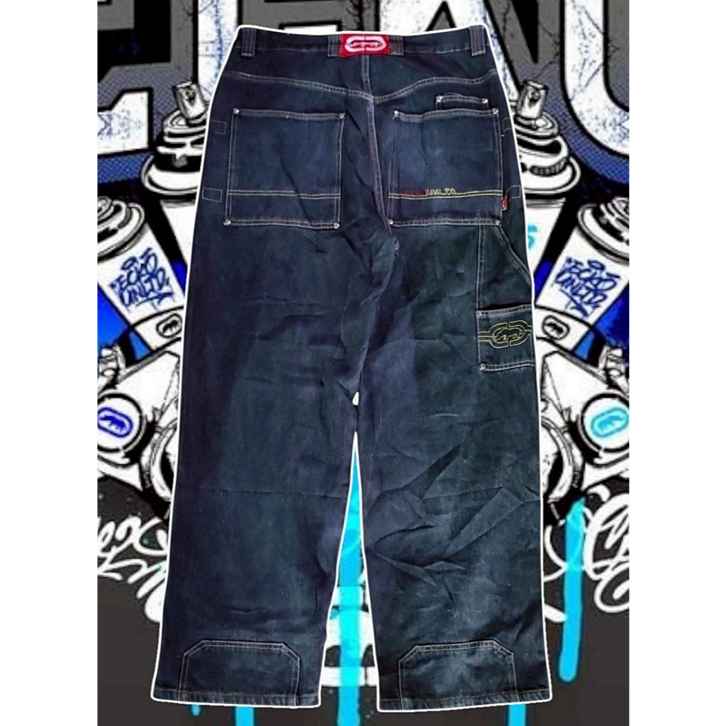 Ecko Unltd Baggy jeans 90‘s-Y2K กางเกงยีนส์มือสอง เอว 34