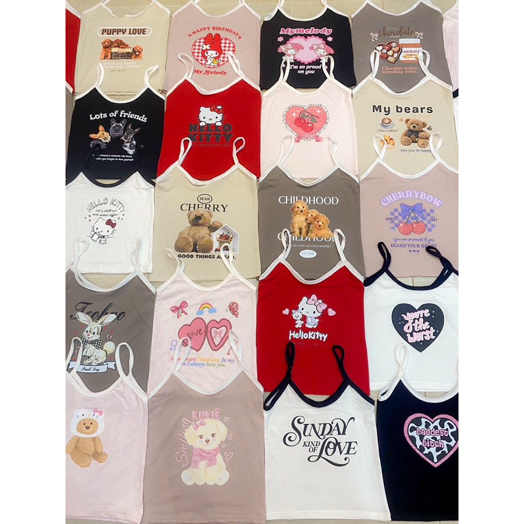 เสื้อกล้าม เสื้อสายเดี่ยว คละแบบ คละสี