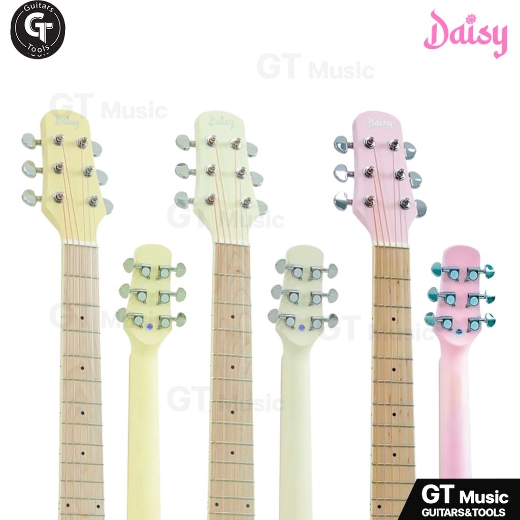 Daisy D100 Mini acoustic | กีตาร์โปร่ง ทรง Soft Cutaway ขนาดพกพา 36นิ้ว ลายดอกไม้  มีเก็บปลายทาง ราคา ถูกที่สุด ดีลบีเคเค แกลเลอรีภาพที่ 3
