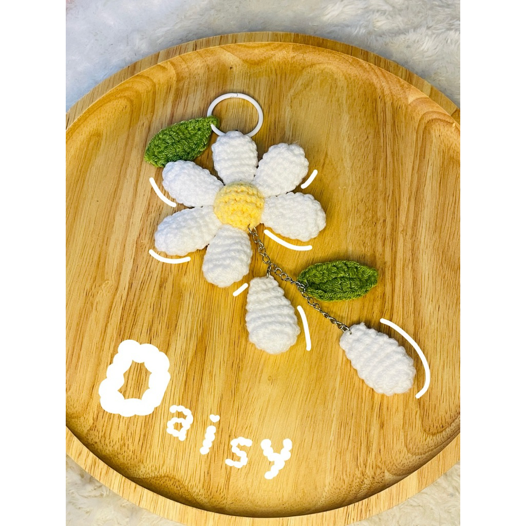 พวงกุญแจไหมพรมดอกเดซี่ (Daisy)🌸