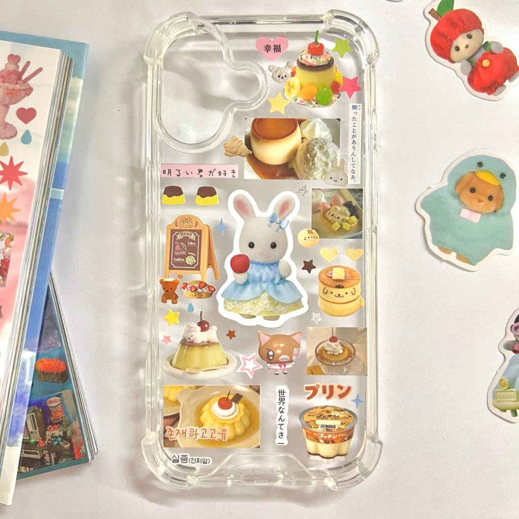 พร้อมส่ง เคส i17 case iphone 17 เคสสติกเกอร์ DIY เรซิ่น เคส sylvanian families sticker case