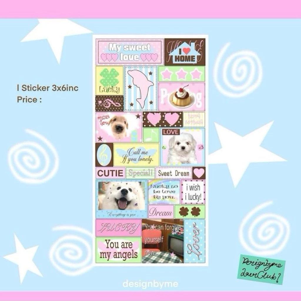 🍮My sweet love sticker die-cut 50%🎀