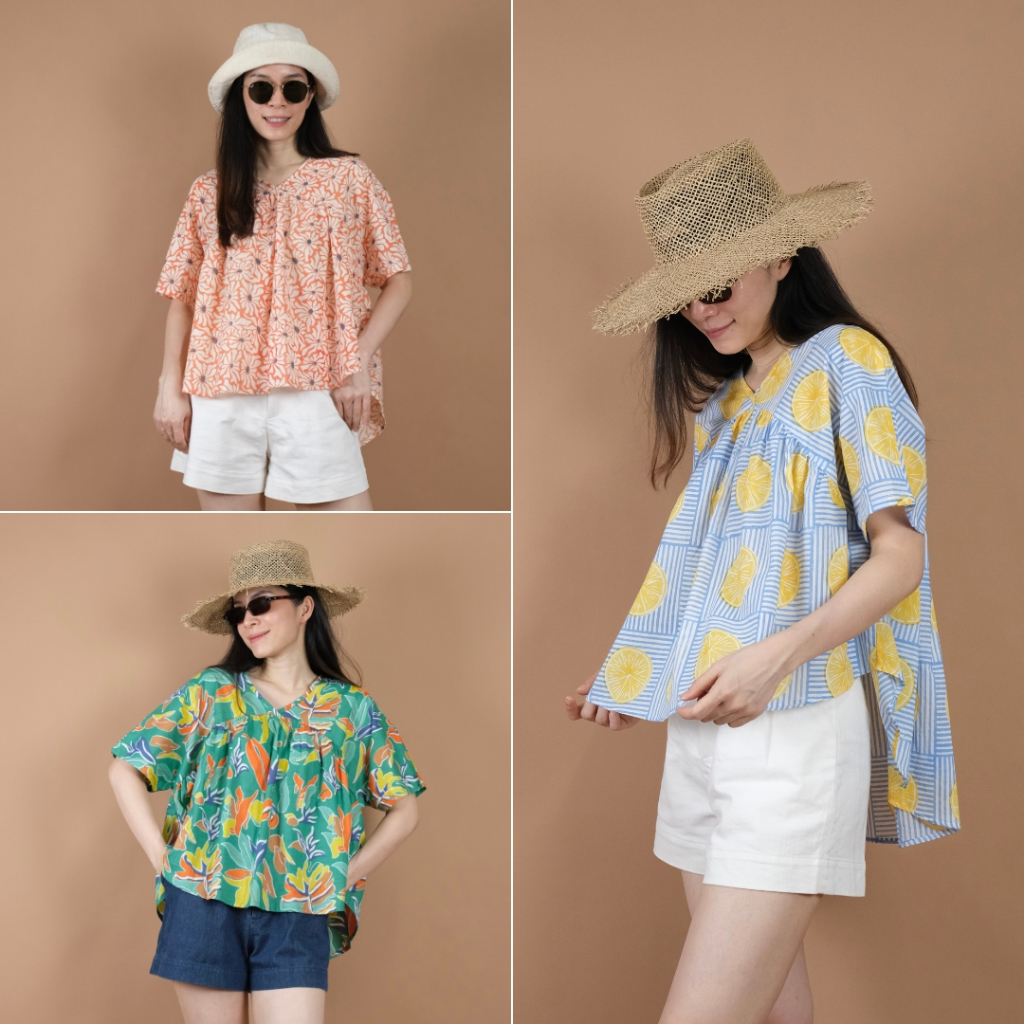 เสื้อคอวีผ้าฝ้ายอินเดีย Summer Loving Top