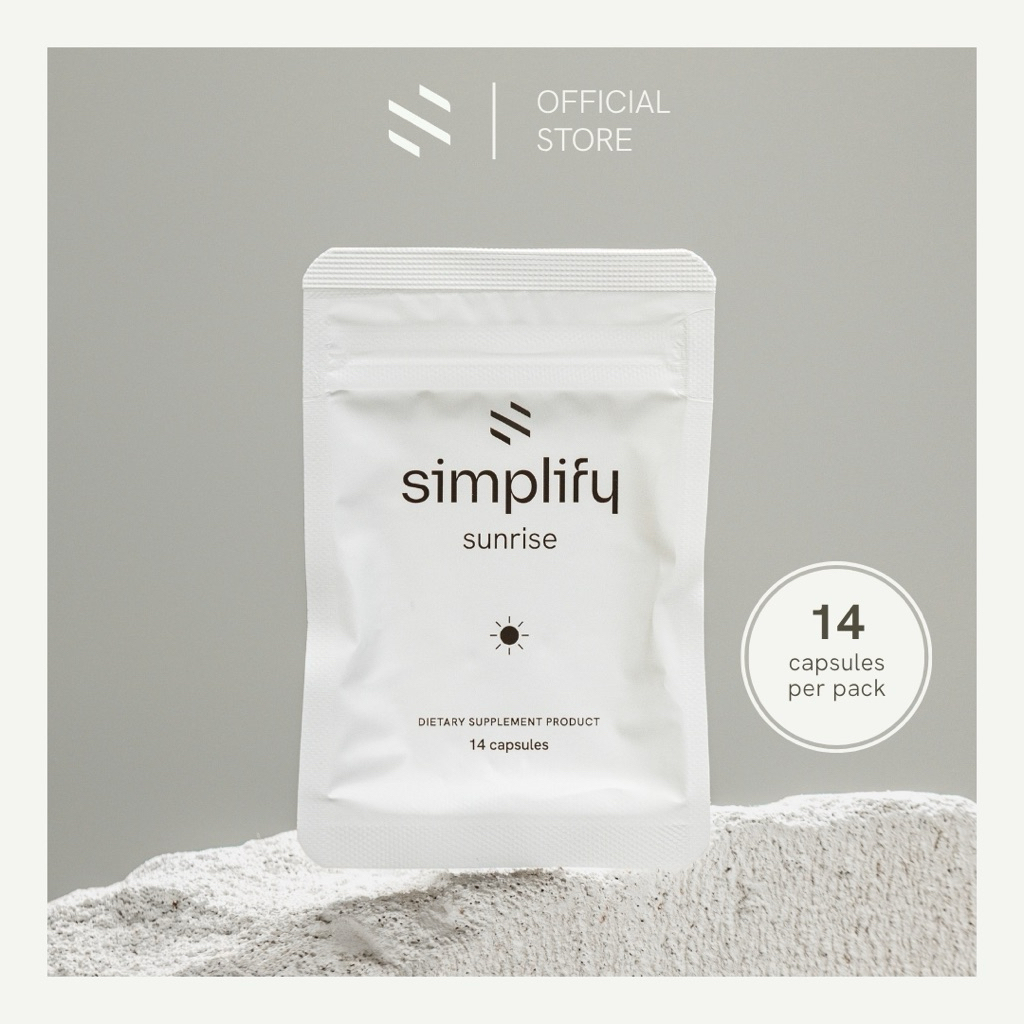 Simplify Sunrise Tester[ซอง 14 แคปซูล] วิตามินรวม สูตรเช้า 14 แคปซูล เพิ่มพลังงาน ภูมิคุ้มกัน ลดความเครียด