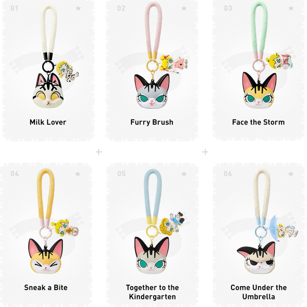 🇹🇭 พร้อมส่งในไทย [เช็คการ์ด/สุ่ม] Molly & Baby Tabby Series-Pinch Pendant Blind Box ของแท้ 💯%