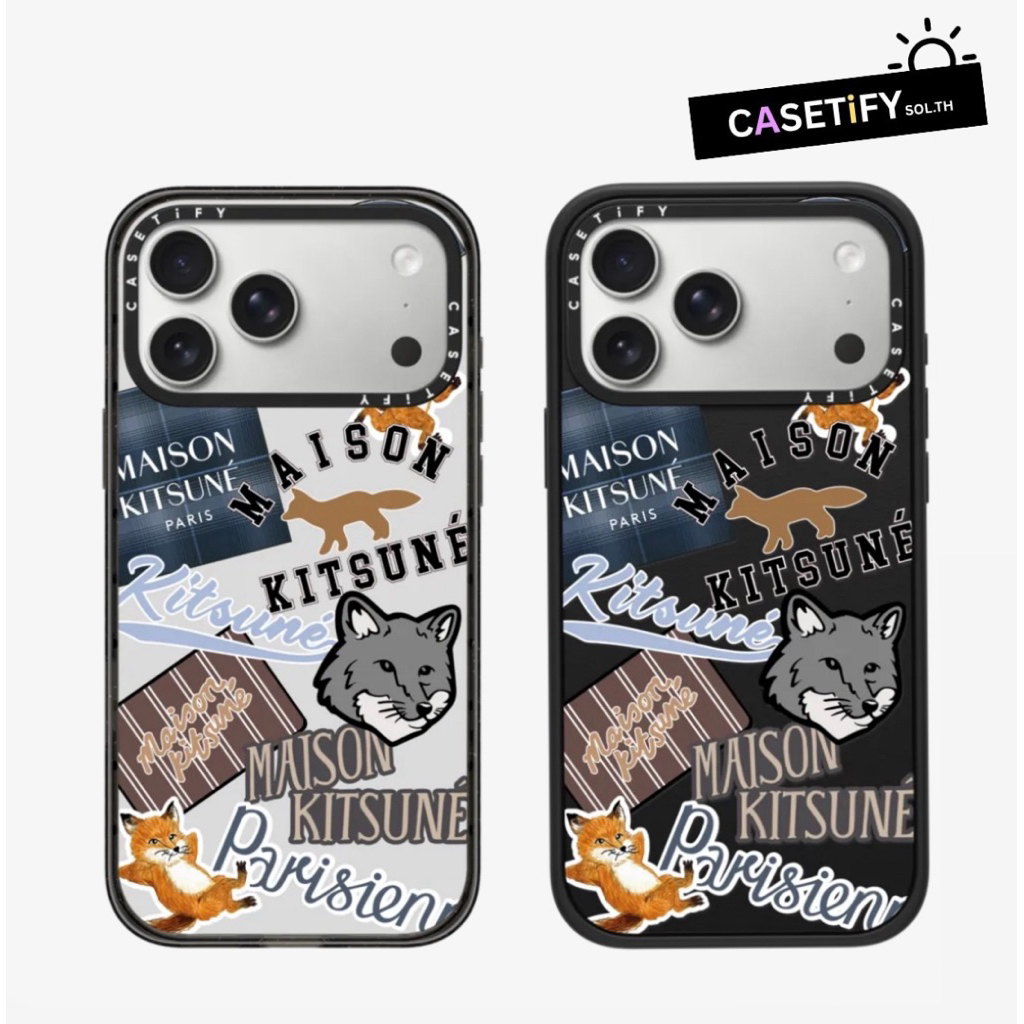 CASETiFY X Maison Kitsune Fox Sticker Case