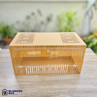 กรงอะคริลิค 60×30×30 ซม. รูระบาย 8 มม. สำหรับแฮมสเตอร์ สัตว์ฟันแทะ (1 กรงต่อ 1 คำสั่งซื้อ)