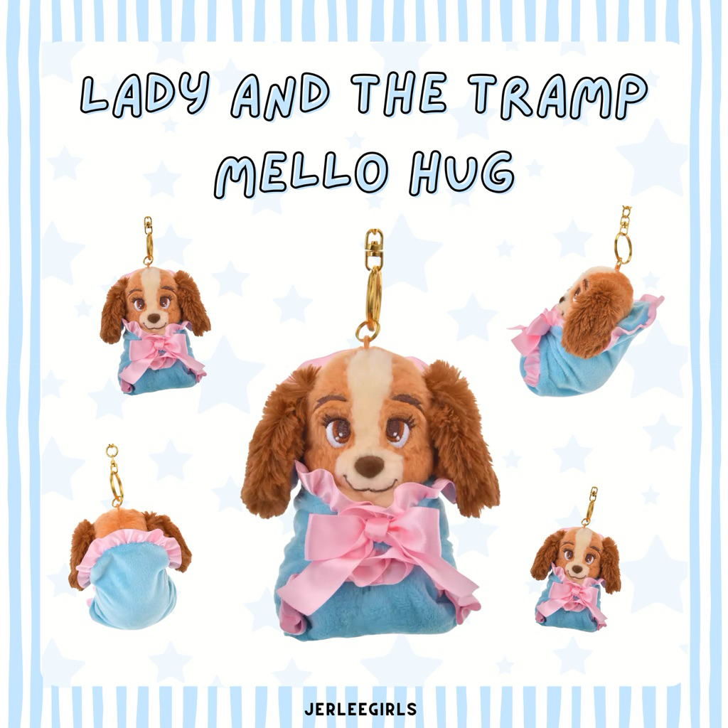 พร้อมส่ง- พวงกุญแจ lady and the tramp mellow hug