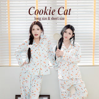 Nemuri bloom&paws collection ชุดนอน ชุดนอนผู้หญิง ชุดนอนแขนสั้น ชุดนอนแขนยาว ลายน่ารัก ฟรีไซส์