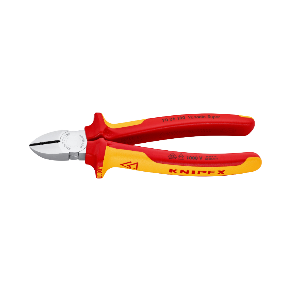 KNIPEX Diagonal Cutter VDE 180 mm คีมตัดทแยงมุม VDE 180 มม. รุ่น 7006180