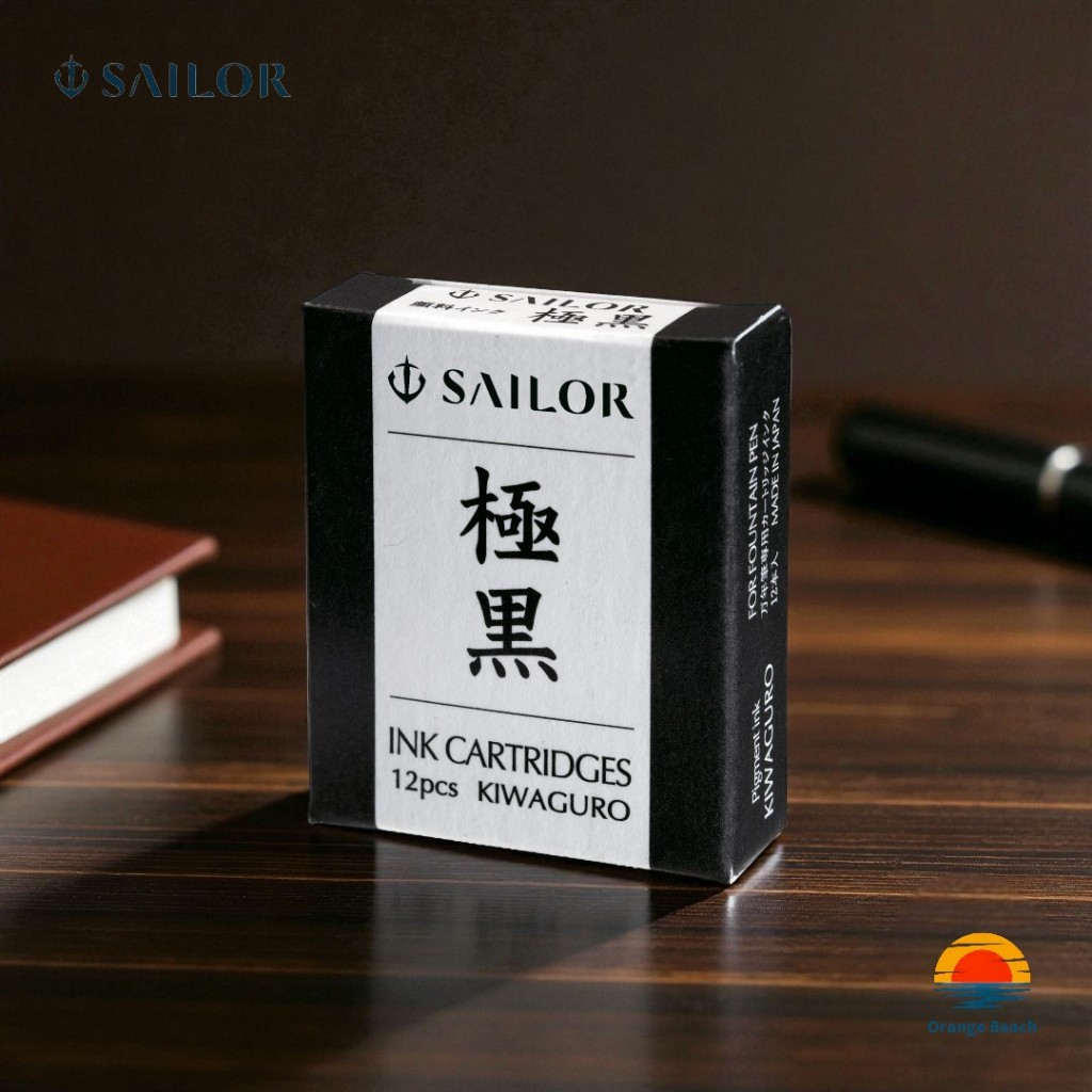 Sailor Pigment Cartridge Ink/หมึกปากกาญี่ปุ่นกันน้ำ/ไม่เลอะไม่ซึม 12 แท่ง