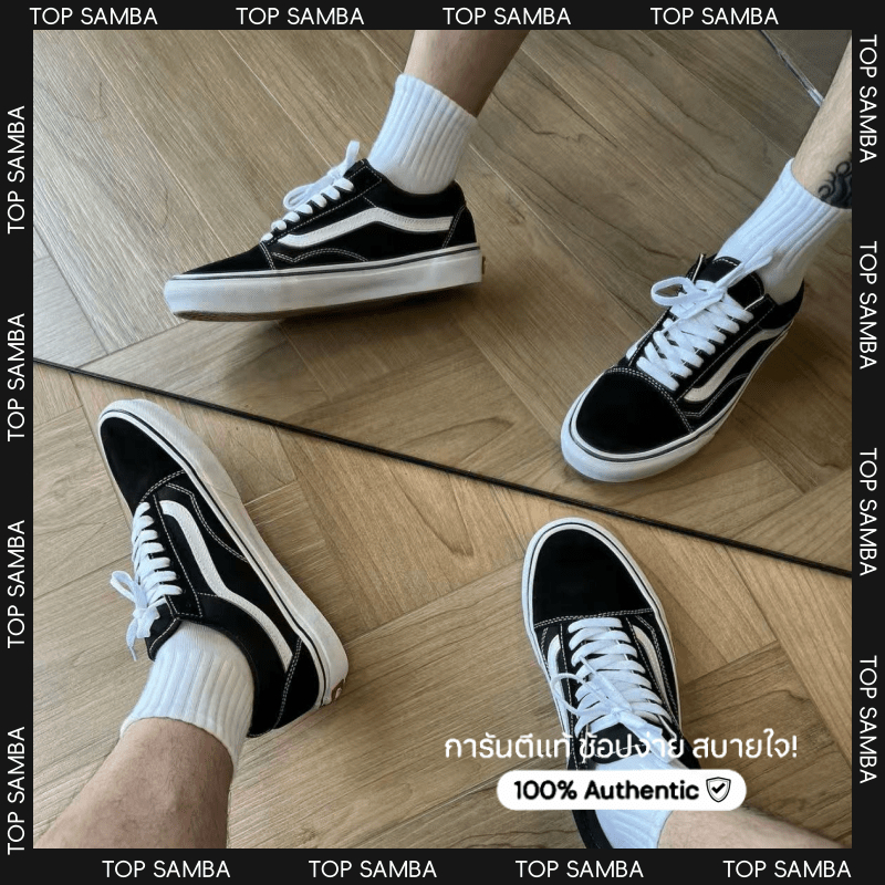 รองเท้า Vans Old Skool รองเท้ากีฬาชายและหญิง EU37-45 รูปแบบใหม่ รองเท้าลำลอง