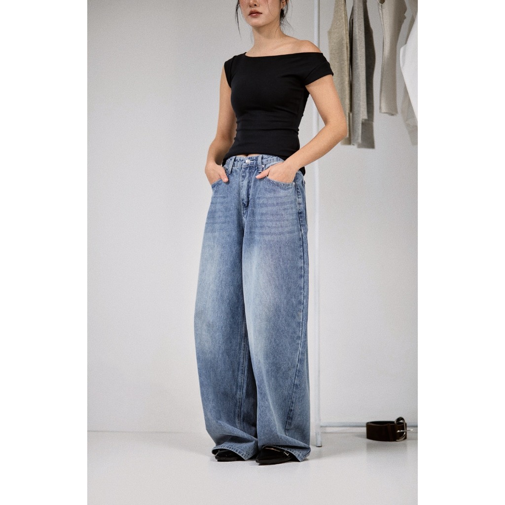 Roomry.n -  Loft jeans กางเกงยีนส์ทรงกระบอกใหญ่ รูปที่ 5