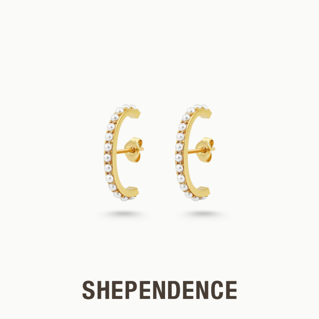 SHEPENDENCE ต่างหูคาด SUSPENDER Bella Pearl ประดับมุก