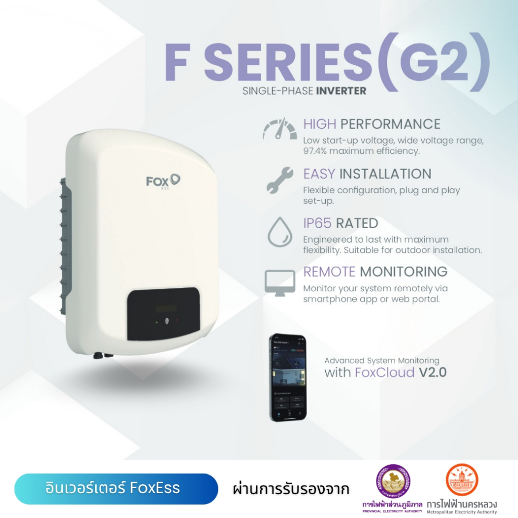 FoxEss Inverter Ongrid (6 kW 1 phase)