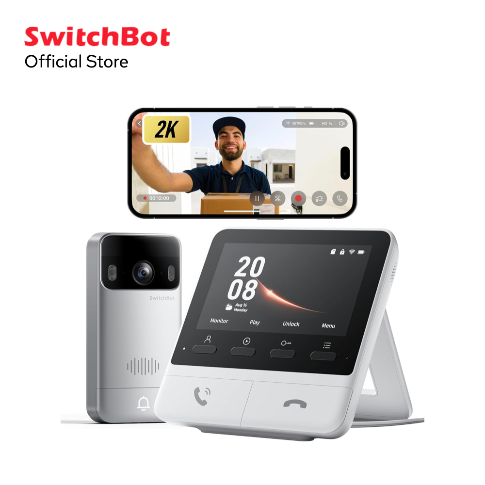 SwitchBot Video Doorbell 2K HD กล้องวงจรปิดประตู