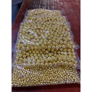 ลูกปัดกลมเงิน,ทอง ดำ หยดน้ำ 3mm 4mm 5mm 6mm 8mm/10mm/12mm/-500g