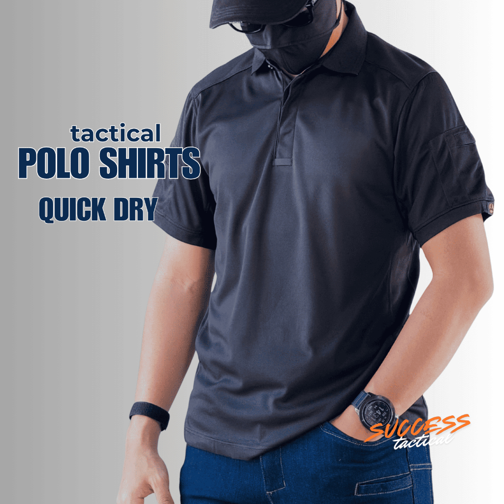 Tactical T-shirt เสื้อPOLO ยุทธวิธี ผ้าโพลีเอสเตอร์100% Quick Dry แห้งเร็วพิเศษ