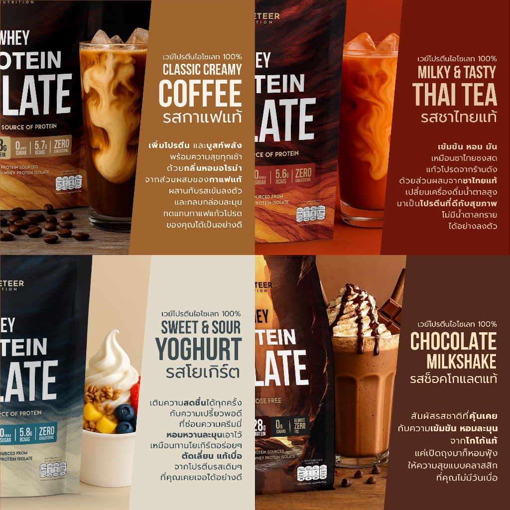 เวย์โปรตีน ไร้ไขมัน ZERO FAT LEAN Whey Protein Isolate 100% - SERIOUS Set - Rocketeer - เวย์โปรตีนไอโซเลท ไร้สารเติมแต่ง รูปที่ 6