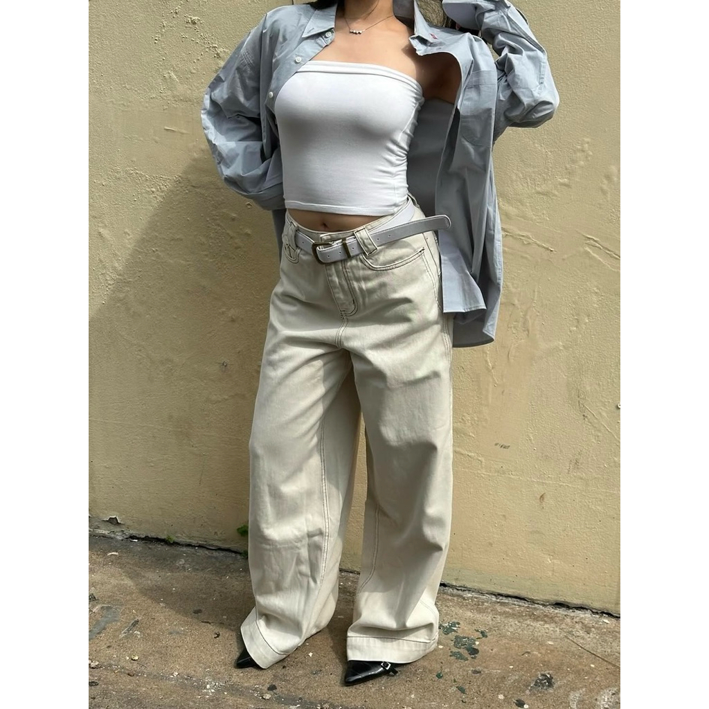 Marné - Baggy Jeans กางเกงยีนส์ทรง Baggy มาพร้อมเข็มขัด