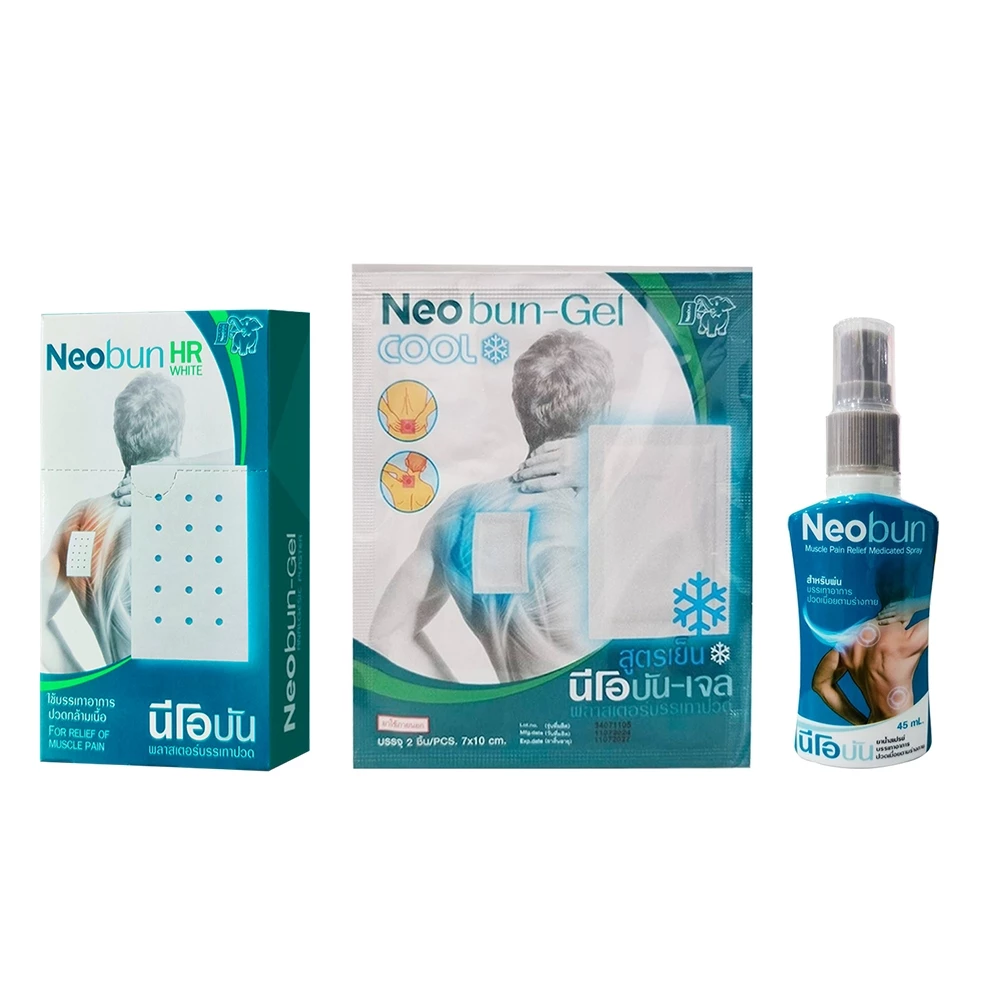 Neobun Gel Cool นีโอบัน เจล พลาสเตอร์บรรเทาปวด นีโอบัน ( สูตรเย็น ) 1ซอง