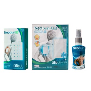 Neobun Gel Cool นีโอบัน เจล พลาสเตอร์บรรเทาปวด นีโอบัน ( สูตรเย็น ) 1 ซอง 2 ชิ้น