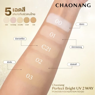 แป้งพัฟเจ้านาง ทูโก Chaonang Perfect Bright UV 2 Way Powder Foundation To Go (5 กรัม x 1 ตลับ)