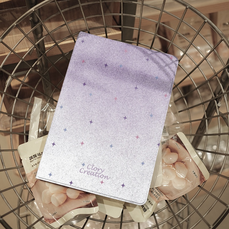 🚚พร้อมส่ง🚚case Samsung Tab S10+ S9 FE S10 FE A9+ Purple Starry Sky S8 S7+ S6 Lite มีที่ใส่ปากกา S9