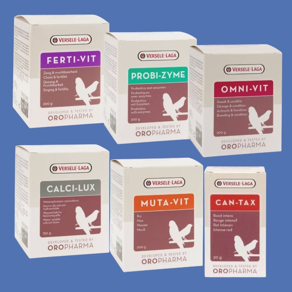 [Versele-laga] Ferti-vit/Omni-vit/Muta-vit/Probi-zyme อาหารเสริมนก วิตามิน เเคลเซี่ยม เร่งไข่ ช่วยย่