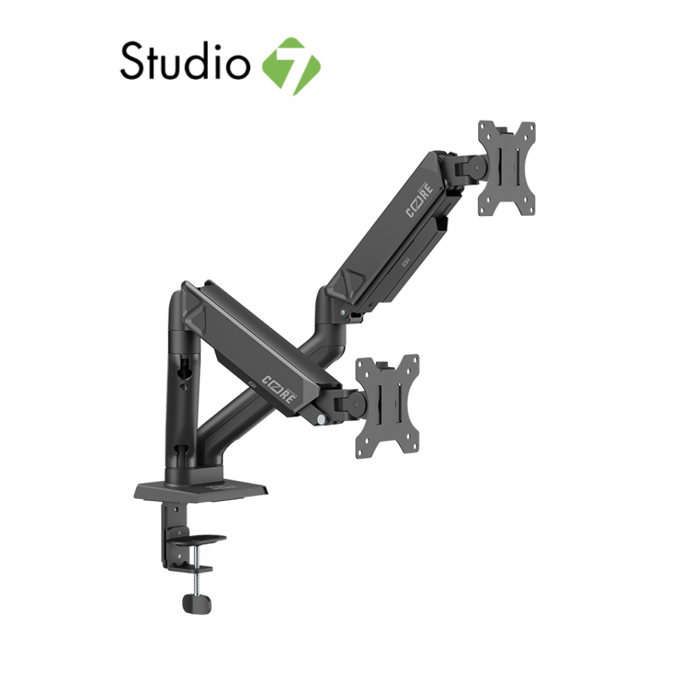 แขนจับจอมอนิเตอร์ ERGONOZ Dual Monitor Arm(EGN-CORE-D-B) Black by Studio7