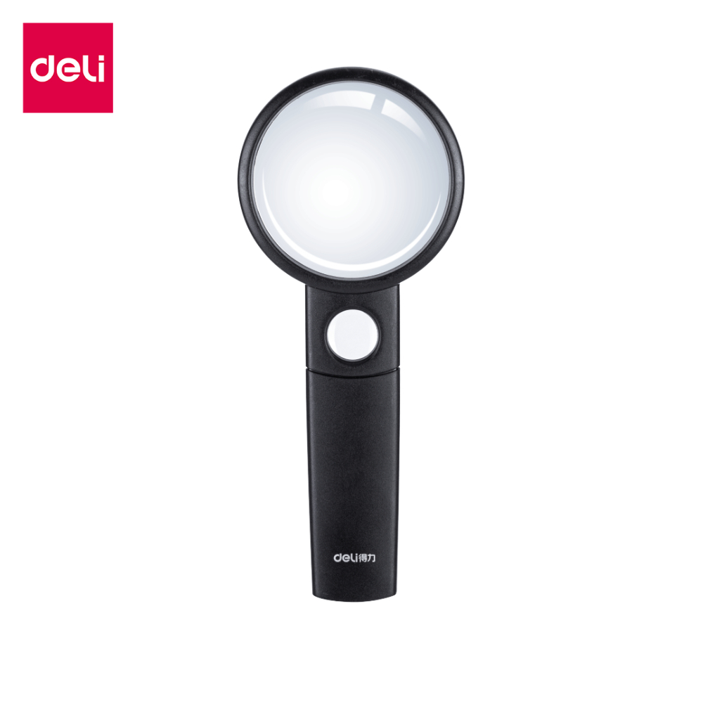 Deli แว่นขยายส่องพระ 45mm 55mm 70mm แว่นขยาย ภาพคมชัด มีด้ามจับ น้ำหนักเบา พกพาง่าย Magnifying Glass