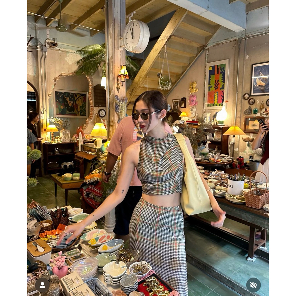 ส่งต่อกระเป๋า The July Mansion Large Jersey Handbags สี butter yellow