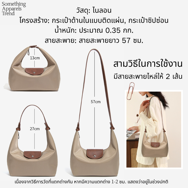 (New!!✨)Somethingapparels trend -Mira Bag- Size L รวมสี Crossbody สะพายข้าง กระเป๋าถือ กระเป๋าNylon กันน้ำ ราคา ถูกที่สุด ดีลบีเคเค แกลเลอรีภาพที่ 6