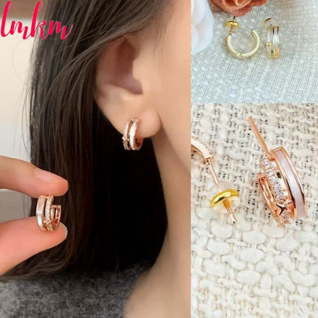 (พร้อมส่งในไทย)ต่างหูเงินแท้s925 ผู้หญิงต่างหู ต่างหูสตั๊ด สไตล์เกาหลี earrings jewelryJXH-520-EQ-MGJ, LMKM