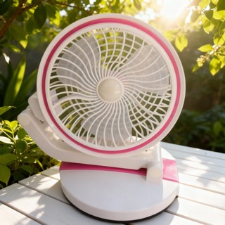 พัดลมตั่งโต๊ะแบบพับ+ ชาร์จไฟได้ ลมแรง มีไฟled รุ่น LR-2018 พ…