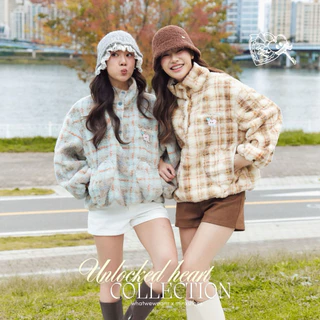 Whatwewearrr | Butter Scottie | แจ็คเก็ตผู้หญิง | เสื้อแจ็คเก็ตผ้าฟลีซลายสก็อต | Best seller