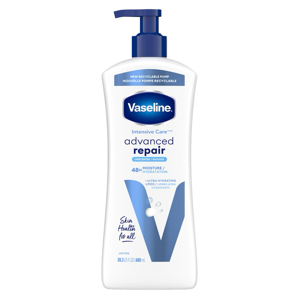 Vaseline Intensive Care Advanced Repair Unscented Lotion 600ml. ของแท้