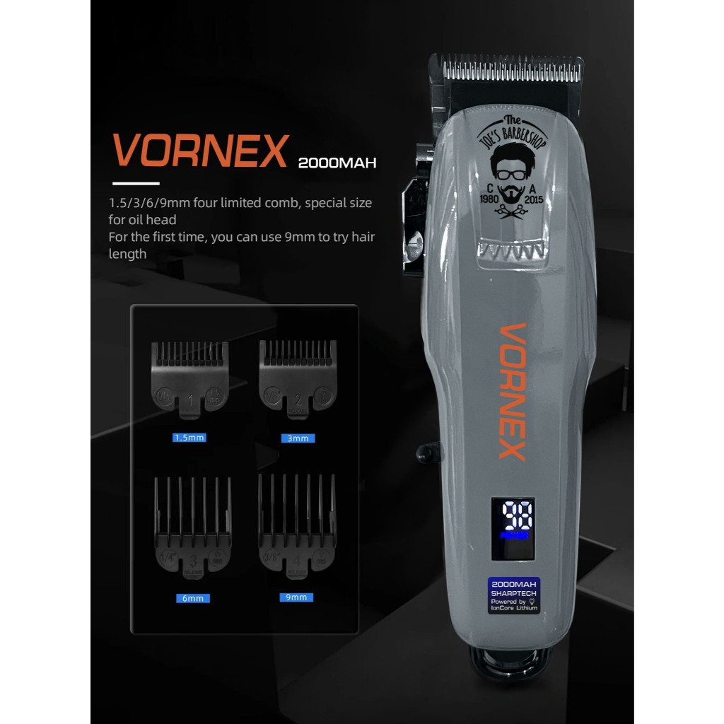 ปัตตาเลี่ยน Vornex 2000mah ปัตตาเลี่ยนตัดผม ปัตตาเลี่ยนตัดผมชาย ซื้อปัตตาเลี่ยนแล้วตัดไม่เข้า‼️ ปัตตาเลี่ยนไร้สาย VORNEX - รูปที่ 3