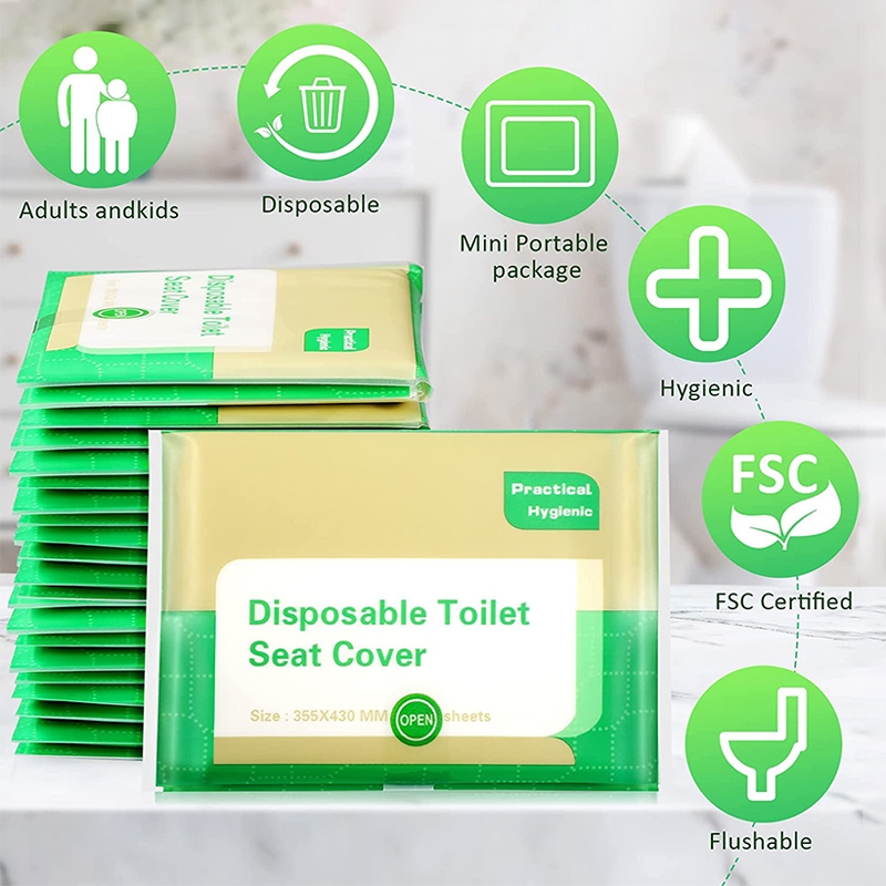 กระดาษรองนั่ง 1แพ็ค10ชิ้น แผ่นรองนั่งชักโครก แผ่นรองนั่ง วางบนฝารองนั่งชักโครกในห้องน้ำ - รูปที่ 4