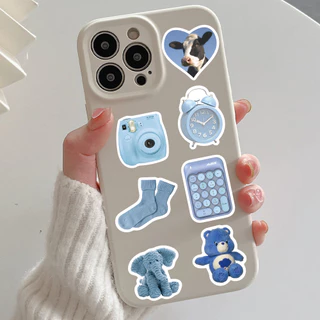 INS💥จัดส่งจากประเทศไทย💥stickerสีฟ้า สติกเกอร์ กันน้ํา ลาย สติกเกอร์สําหรับกระเป๋าเดินทางเคสโทรศัพท์แล็ปท็อปโน้ตบุ๊