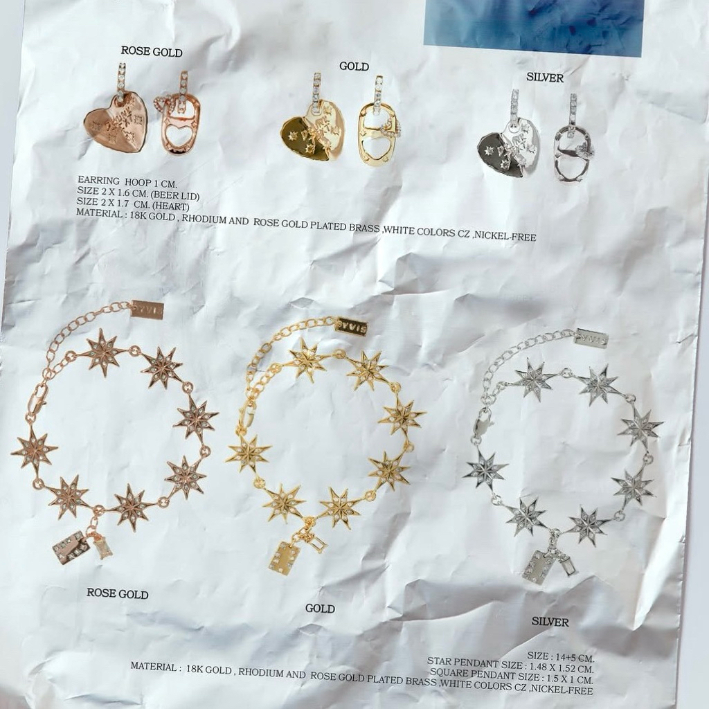 พร้อมส่ง : Yvis x Bunny | White Gems Edition [รวมคอล ต่างหู สร้อยข้อมือ สร้อยคอ] (New in pack)