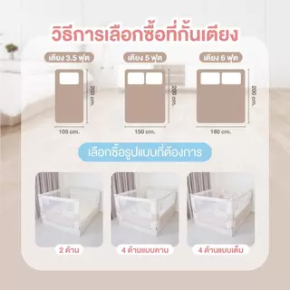Bebeplay ที่กั้นเตียง ที่นอนเด็ก คอกกั้นเตียง คอกกั้นเด็ก อุปกรณ์เด็ก รุ่น Little Home